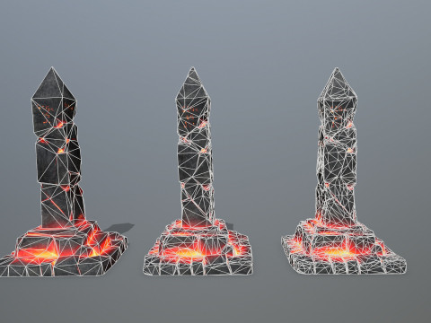 Lava pillar Model 3D