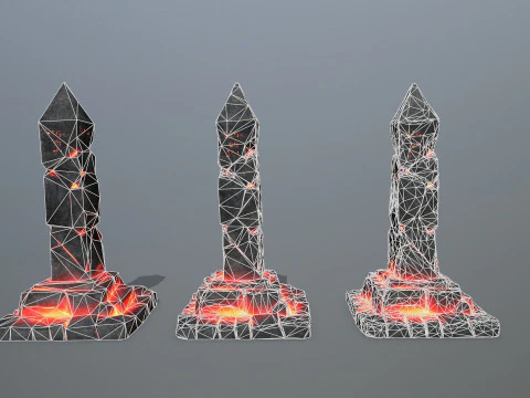 Pilar de lava Modelo 3D