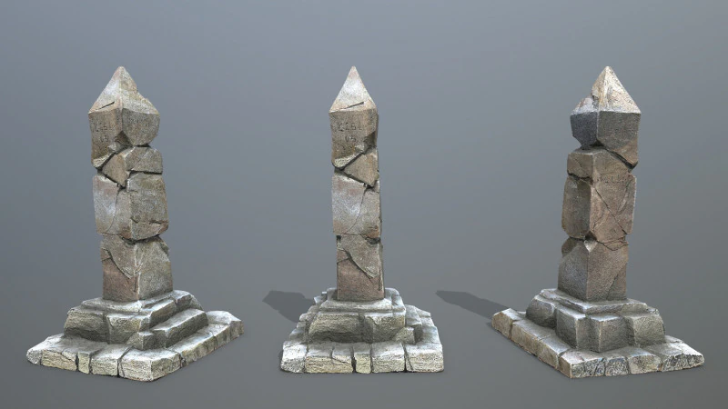 Pillar 3D Model .c4d .max .obj .3ds .fbx .stl .blend 