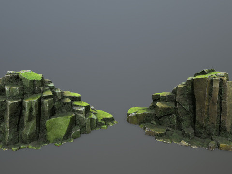 Forest rocks Model 3D
