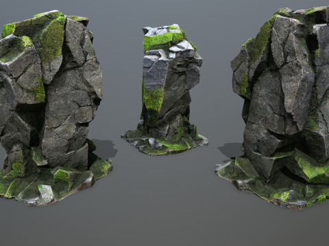 Forest rocks Model 3D