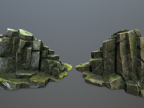 Forest rocks Model 3D