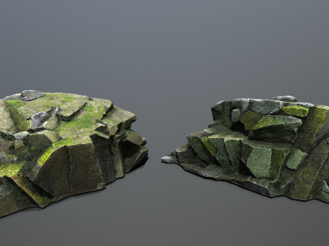Forest rocks Model 3D