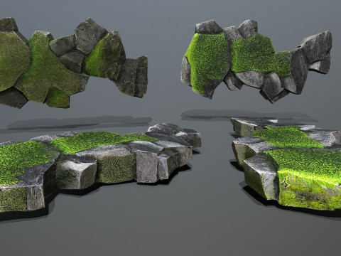 Forest rocks Model 3D