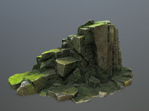 Forest rocks Model 3D