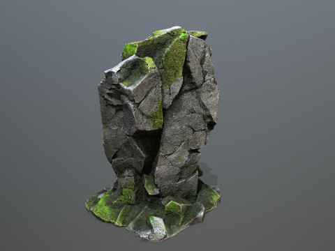 Forest rocks Model 3D