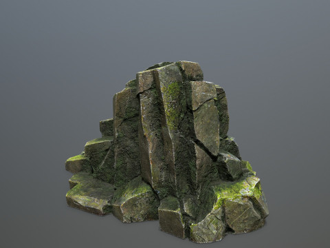 Forest rocks Model 3D