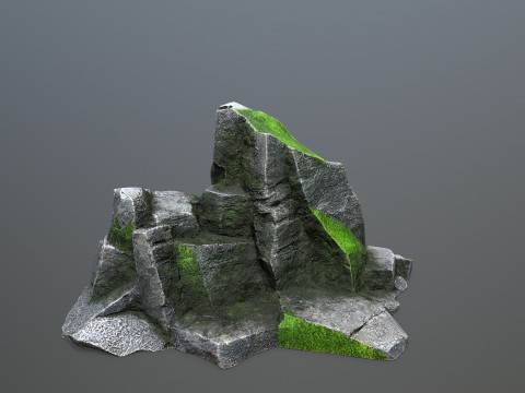 Forest rocks Model 3D