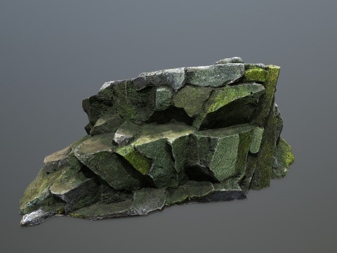 Forest rocks Model 3D