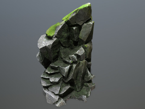 Forest rocks Model 3D