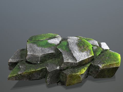 Forest rocks Model 3D