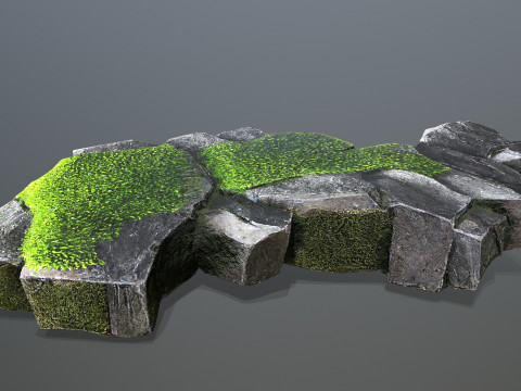 Forest rocks Model 3D