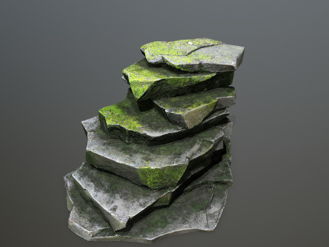 Forest rocks Model 3D
