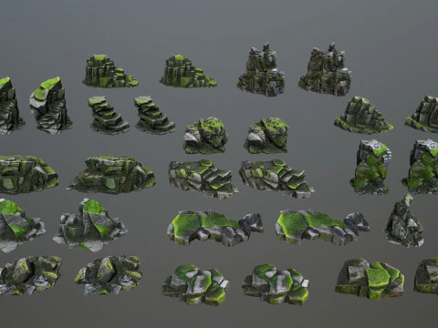 Forest rocks 3D Model