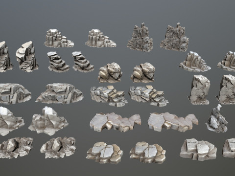 Cliff rocks 3D Модель