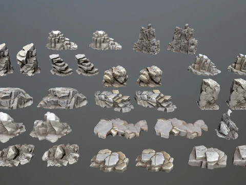 Cliff rocks 3D Model