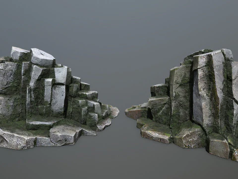 Omszałe skały Model 3D