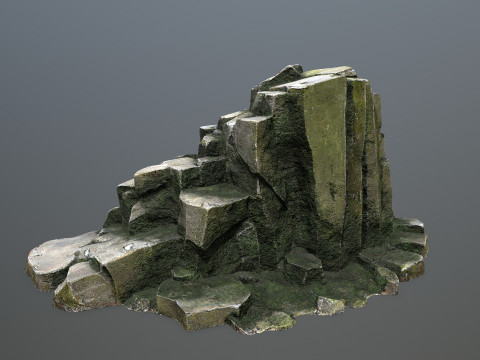 Mossy rocks 3D मॉडल
