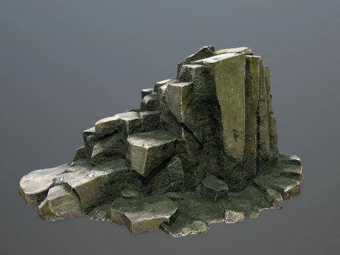 Omszałe skały Model 3D