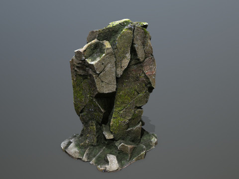 Mossy rocks 3D मॉडल