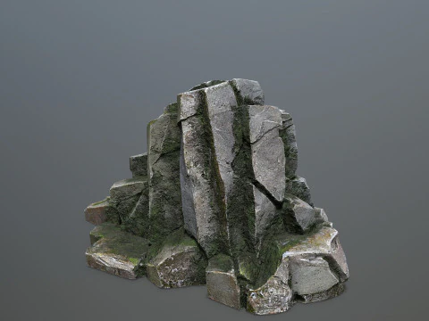 Omszałe skały Model 3D