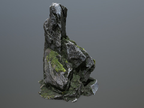 Mossy rocks 3D मॉडल