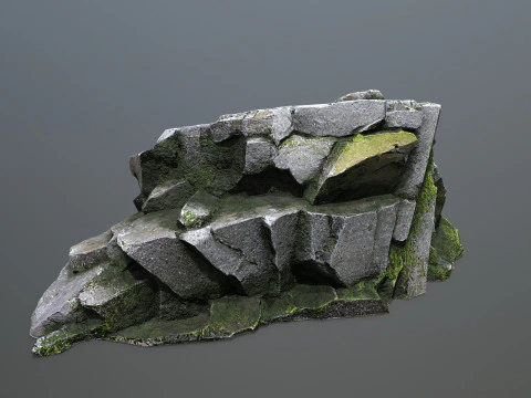 Omszałe skały Model 3D