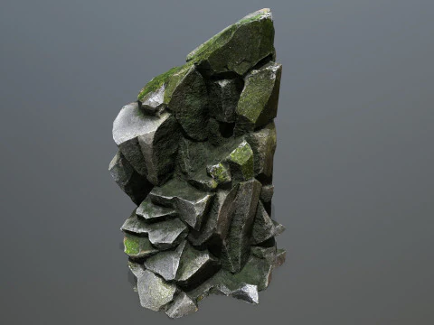 Omszałe skały Model 3D