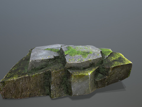 Mossy rocks 3D मॉडल