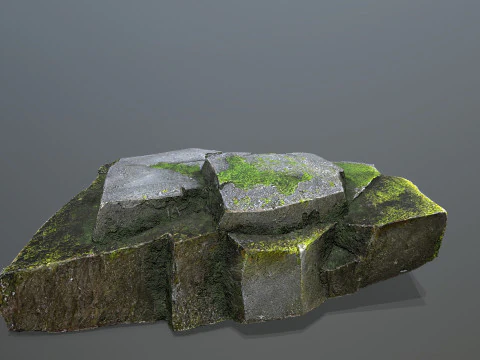 Omszałe skały Model 3D