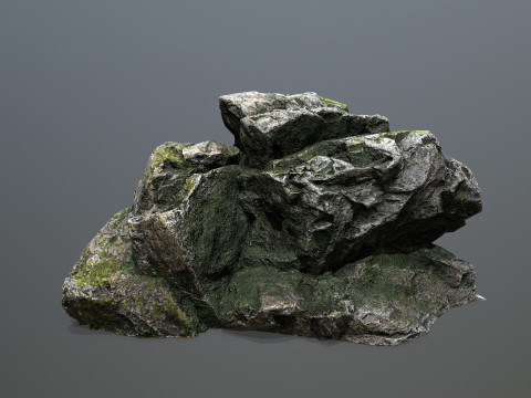 Mossy rocks 3D मॉडल