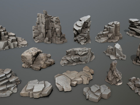 Desert rocks 3D Model