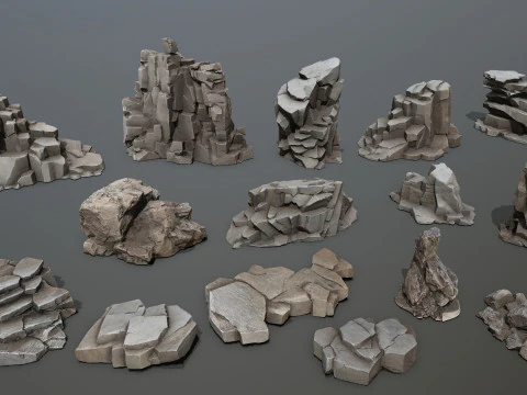 Desert rocks 3D Model