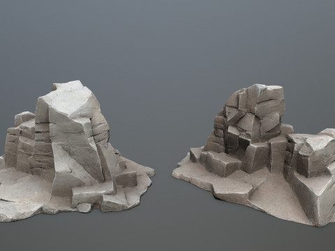 Desert rocks 3D Model