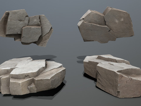 Desert rocks 3D Model