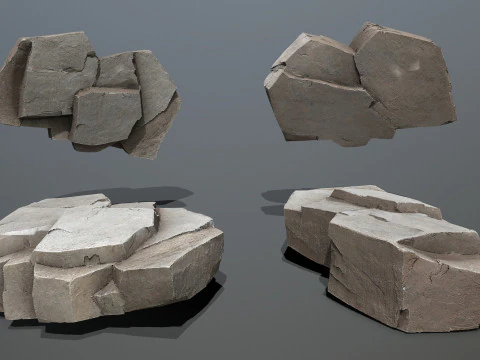 Desert rocks 3D Model