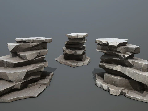Desert rocks 3D Model