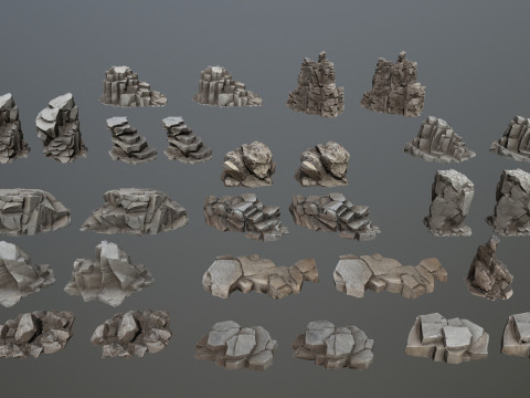 Desert rocks 3D Model