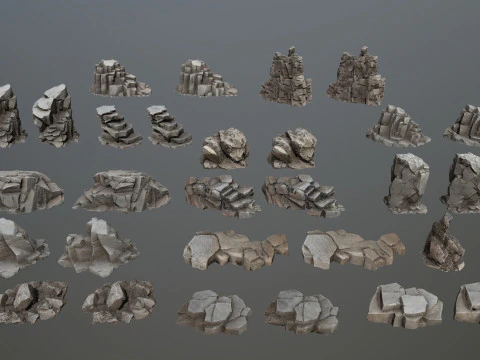 Desert rocks 3D Model