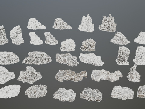 Desert rocks 3D Model