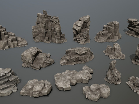Desert rocks Model 3D