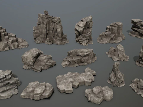 Desert rocks 3D Model