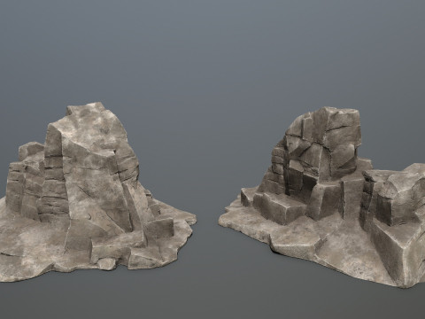 Desert rocks Model 3D