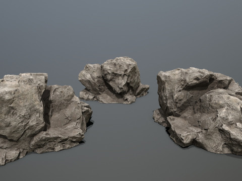 Desert rocks Model 3D