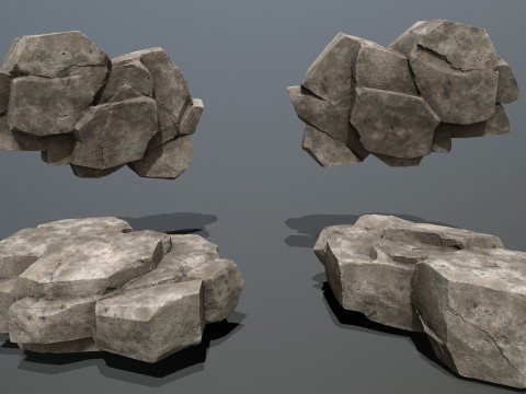 Desert rocks Model 3D