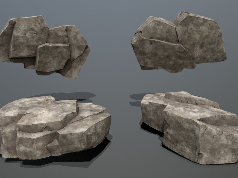 Desert rocks Model 3D