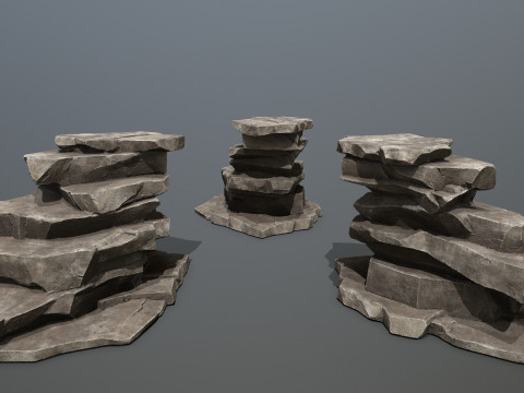 Desert rocks Model 3D
