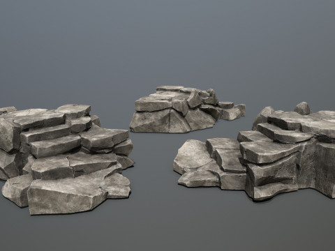 Desert rocks Model 3D