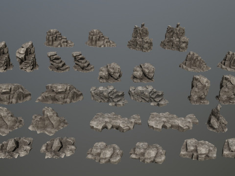 Desert rocks Model 3D