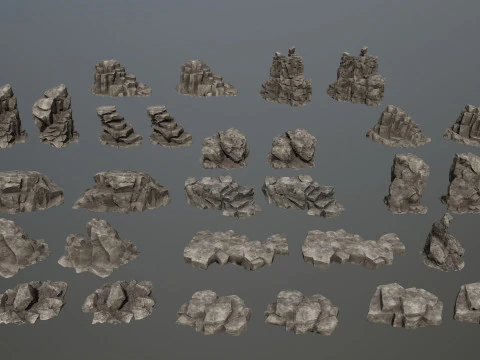 Desert rocks 3D Model
